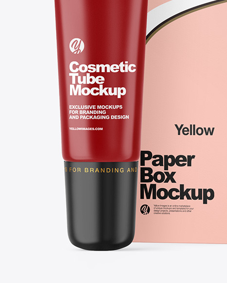 Clear Liquid Soap Cosmetic Tube with Box Mockup PSD #6