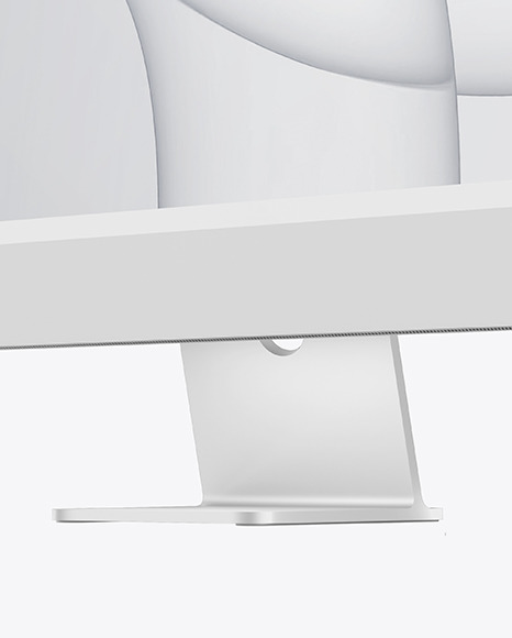 Silver iMac 24 Mockup PSD #2