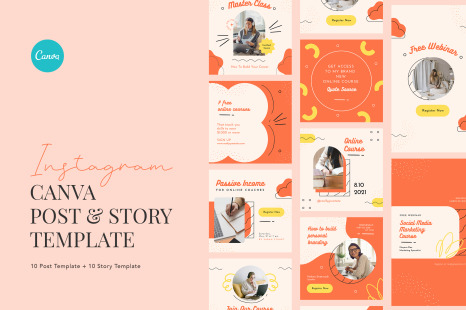 Fun and Stylish Online Course Instagram Template