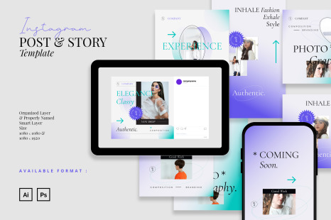 Sparkling Modern Gradient Fashion Instagram Template