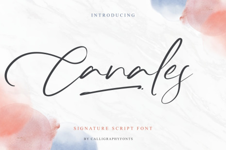 Canales Signature Font