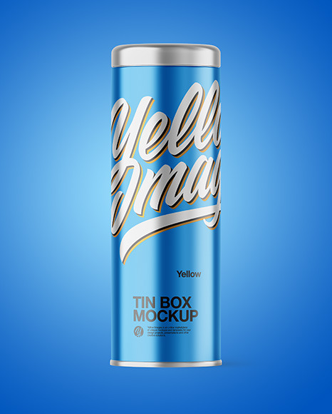 Round Metallic Tin Box Mockup PSD #2