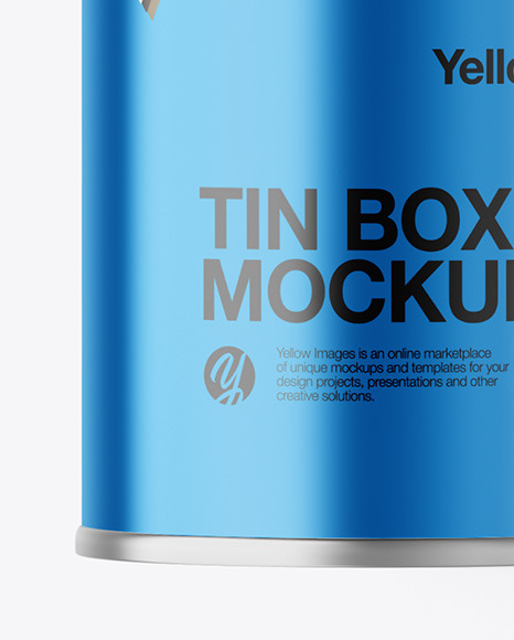 Round Metallic Tin Box Mockup PSD #6