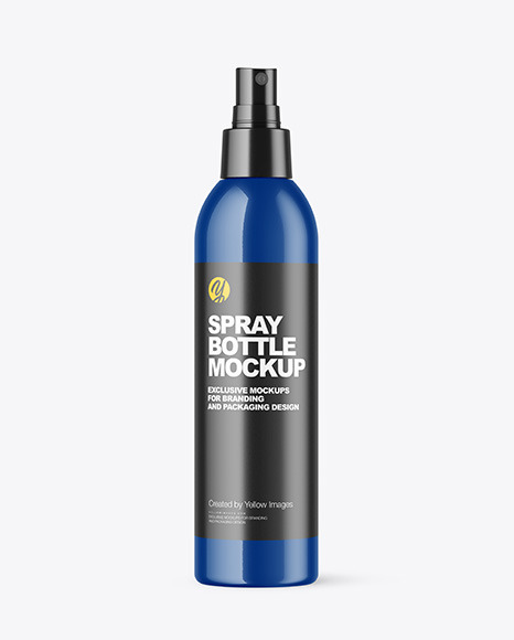 Glossy Spray Bottle Mockup