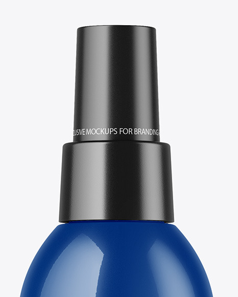 Glossy Spray Bottle Mockup PSD #2
