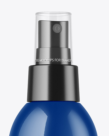 Glossy Spray Bottle Mockup PSD #1