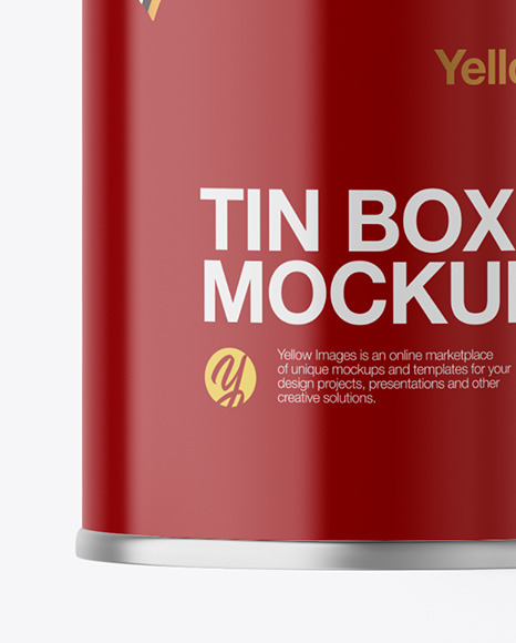 Download Metallic Round Tin Box With Glossy Finish Mockup In Box Mockups On Yellow Images Object Mockups