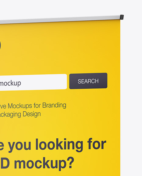 Roll up Banner Mockup PSD #2
