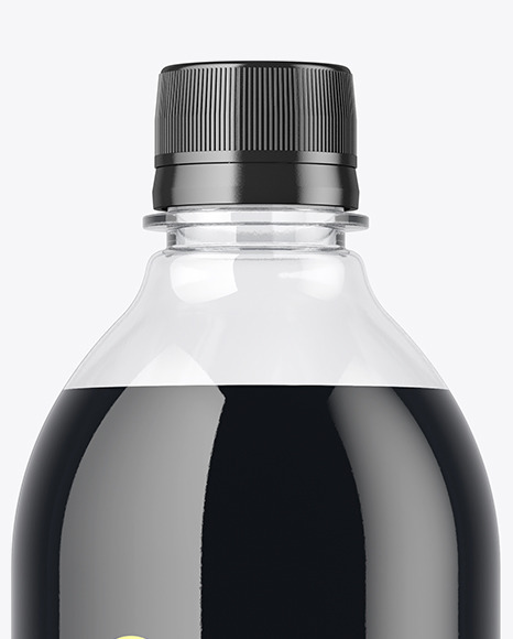 Clear Plastic Bottle with Dark Drink Mockup PSD #6