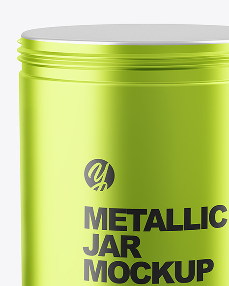 Metallic Jar Mockup PSD #1