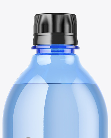 Blue Plastic Water Bottle Mockup PSD #6