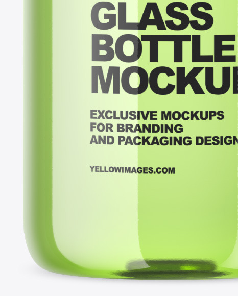 Clear Glass Bottle Mockup PSD #1