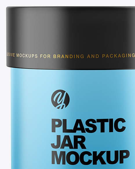 Matte Plastic Jar Mockup PSD #2