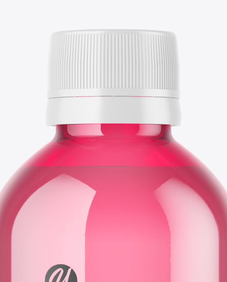 Blue Glass Bottle Mockup PSD #2