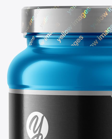 Metallic Protein Jar Mockup PSD #3