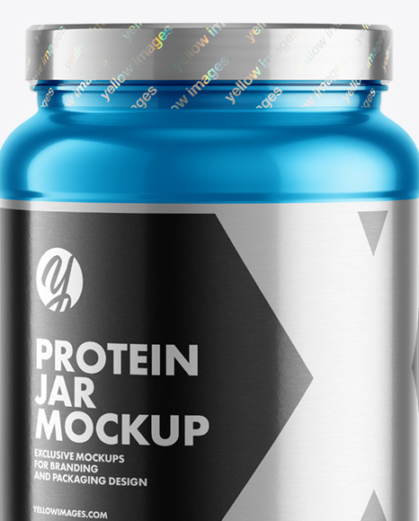 Metallic Protein Jar Mockup PSD #5