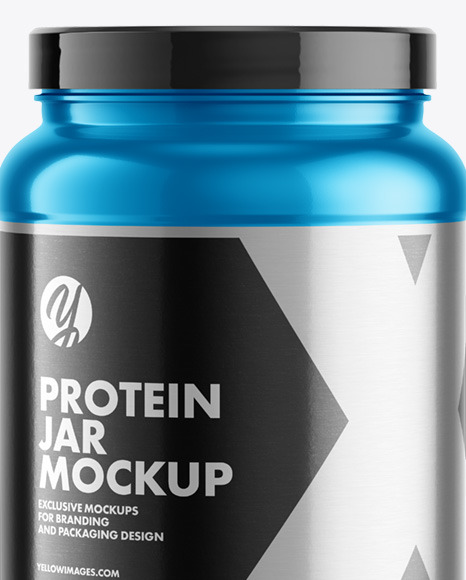 Metallic Protein Jar Mockup PSD #7