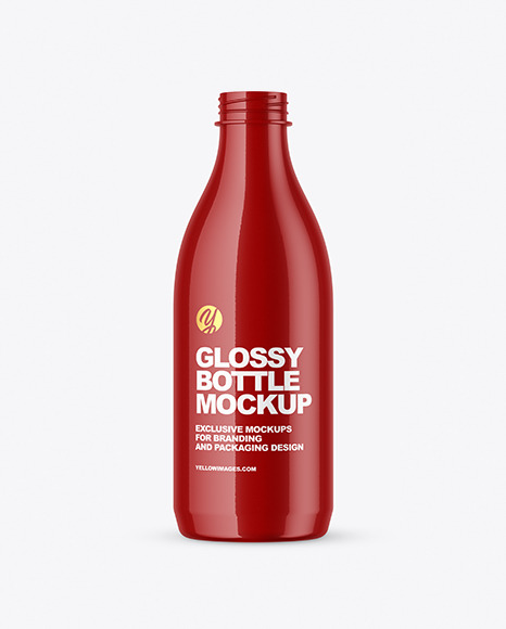 Glossy Plastic Bottle Mockup PSD #2