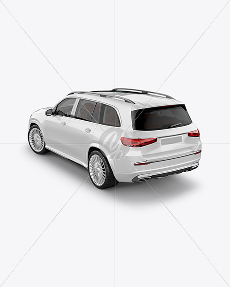 Download Full Size Luxury Suv Mockup Back Half Side View High Angle Shot In Vehicle Mockups On Yellow Images Object Mockups