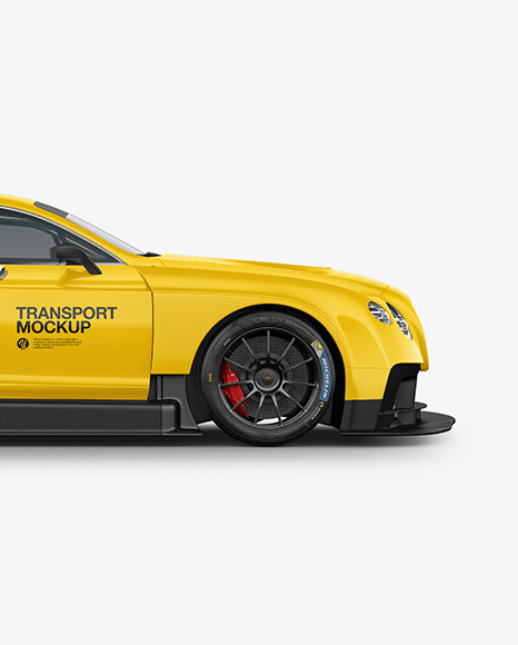 Download Sport Car Mockup Side View In Vehicle Mockups On Yellow Images Object Mockups