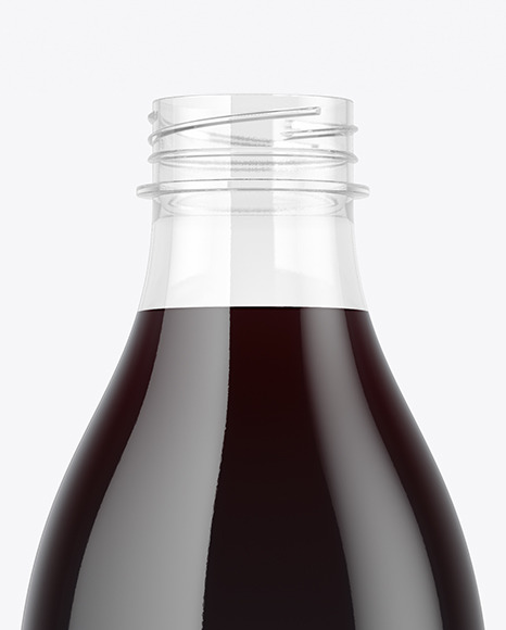 Clear Plastic Bottle with Dark Drink Mockup PSD #6