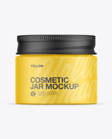 Matte Cosmetic Jar Mockup