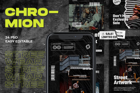 Chromion Hypebeast Instagram Template