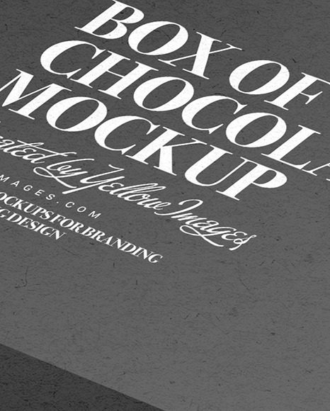 Kraft Paper Box of Chocolate Sweets Mockup PSD #1