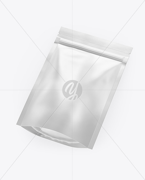 Matte Metallic Stand Up Pouch Mockup PSD #3