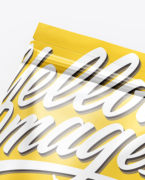 Matte Metallic Stand Up Pouch Mockup PSD #2