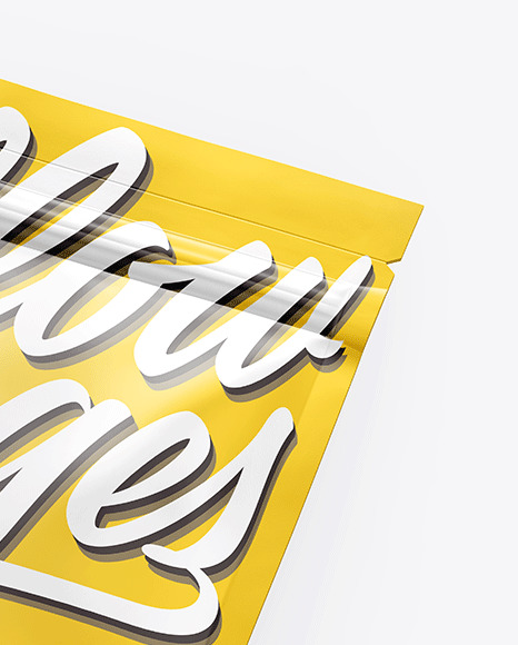 Matte Metallic Stand Up Pouch Mockup PSD #6