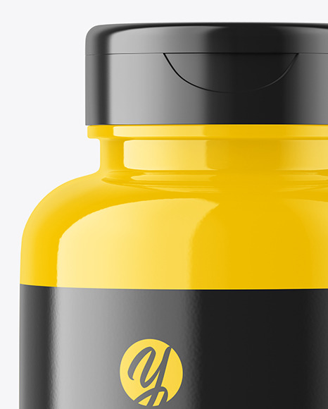 Glossy Pills Bottle Mockup PSD #2
