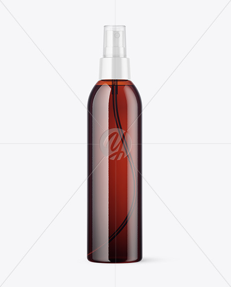 Amber Spray Bottle Mockup PSD #3