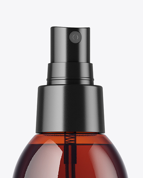 Amber Spray Bottle Mockup PSD #6