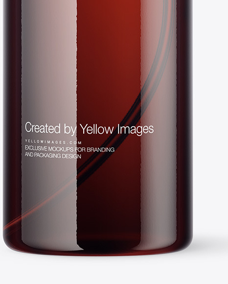 Amber Spray Bottle Mockup PSD #7