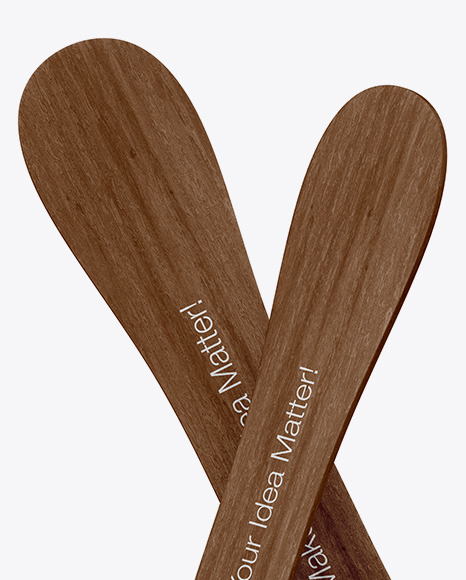 Two Wooden Sticks Mockup PSD #2