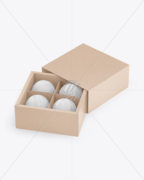 Kraft Paper Box Of Chocolate Sweets Mockup In Box Mockups On Yellow Images Object Mockups