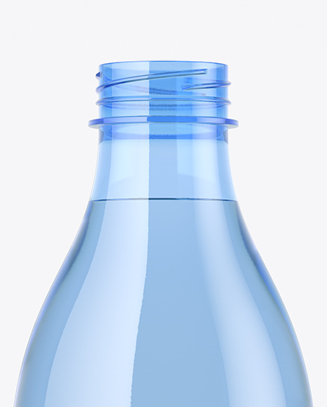 Blue Plastic Water Bottle Mockup PSD #6