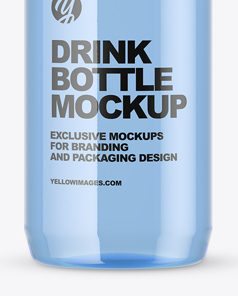 Blue Plastic Water Bottle Mockup PSD #7