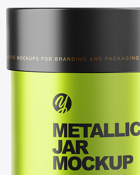 Metallic Jar Mockup PSD #2