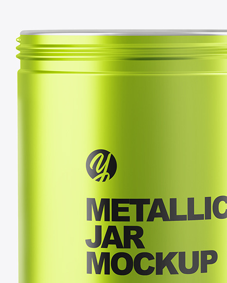 Metallic Jar Mockup PSD #1