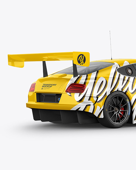 Sport Car Mockup   Back Half Side View PSD #2