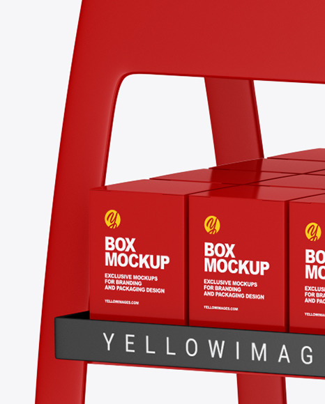 Matte Display Stand w  Boxes Mockup PSD #1
