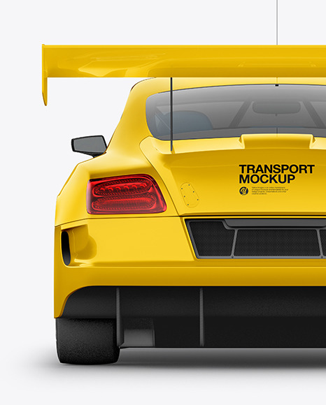 Sport Car Mockup - Back View