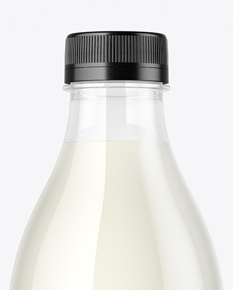 Clear Plastic Milk Bottle Mockup PSD #1
