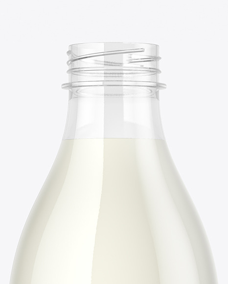 Clear Plastic Milk Bottle Mockup PSD #6