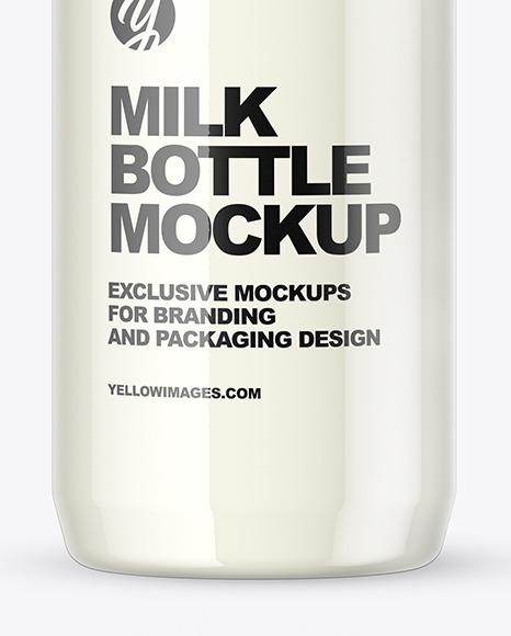 Clear Plastic Milk Bottle Mockup PSD #7