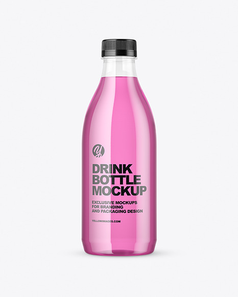 Clear Plastic Drink Bottle Mockup