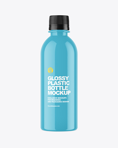 Glossy Plastic Bottle Mockup