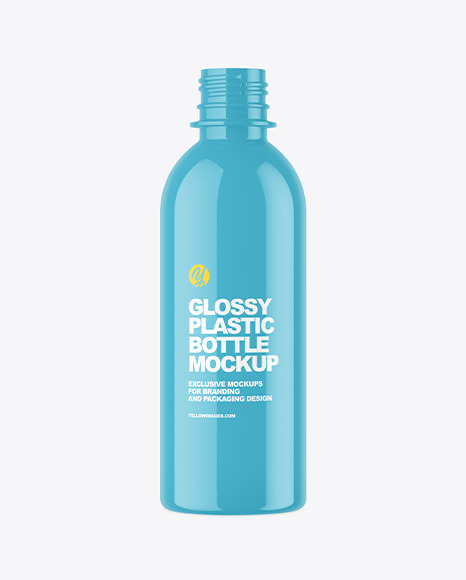 Glossy Plastic Bottle Mockup PSD #2